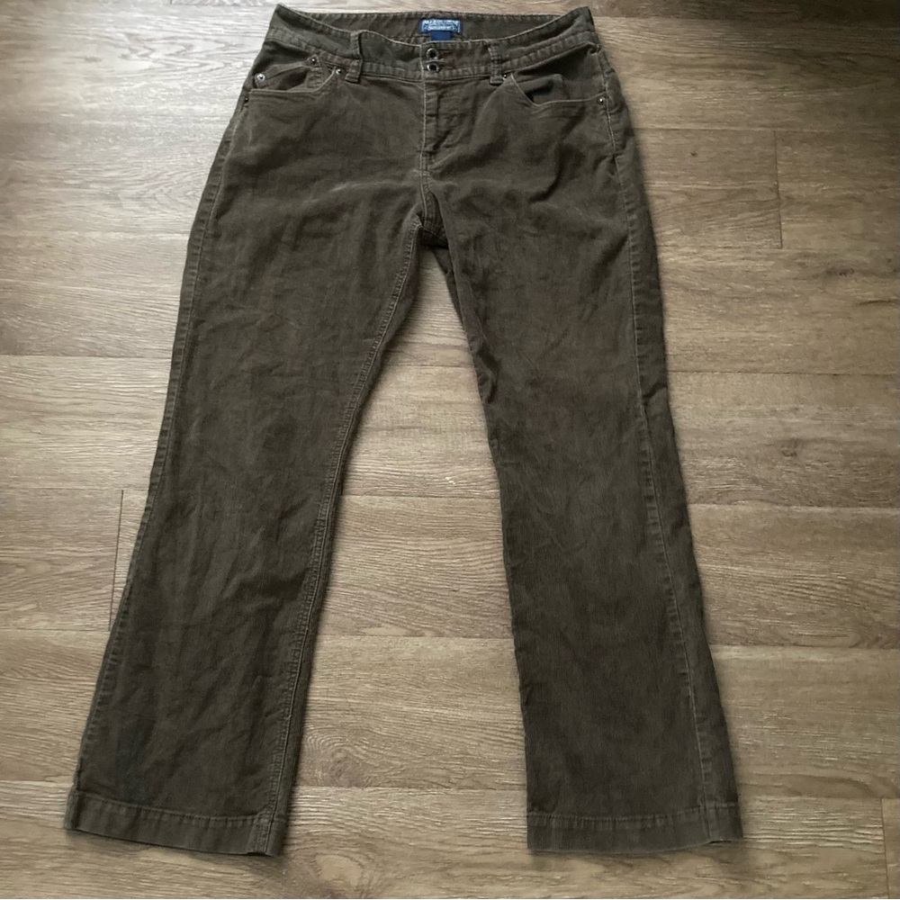 Ralph Lauren Women’s Polo Olive Green Corduroy Bootcut Jeans VTG Style Sz 30x27